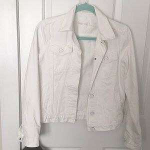 White denim coat